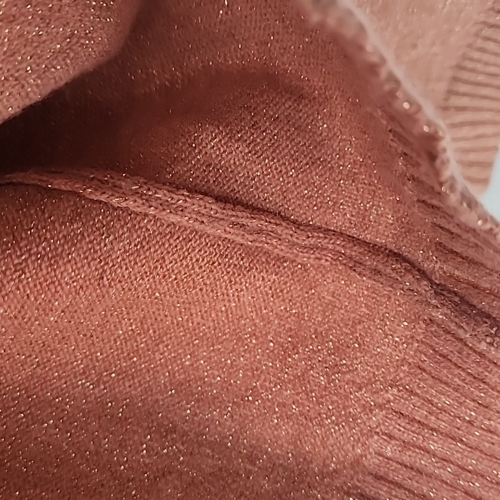 Marani Metallic Oversized Knit Wool Blend Sweater with Enamel Necklace Detail - Picture 7 of 10